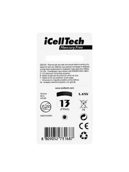 baterie do aparatow sluchowych 13 iCellTech 60 szt