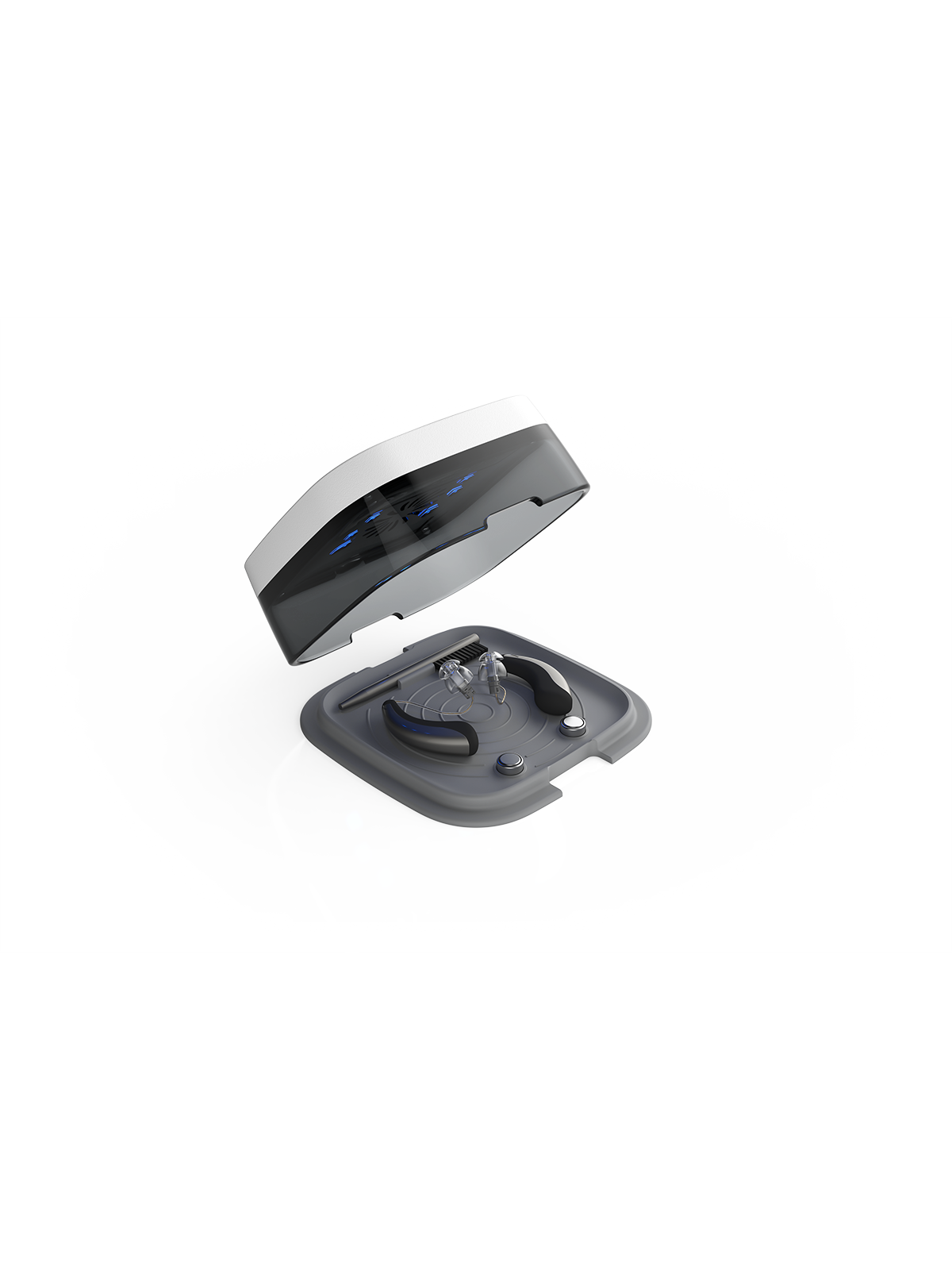 Osuszacz Dry-Turbo CD 2® do ładowalnych aparatów słuchowych_otwarty